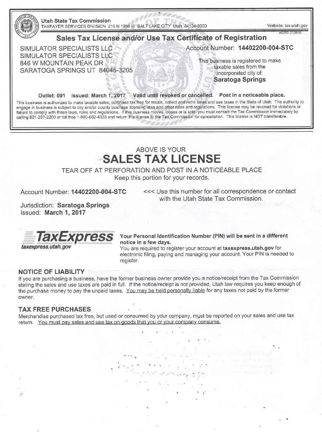 Reseller Certificate